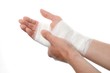 bandage on a hand