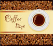 Vector: background coffee with beans background coffee with beans