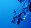 Ice cubes splash