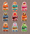set of party shop market cart stickers