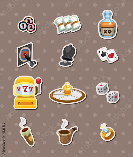 Vector: casino stickers casino stickers