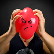 Squeezing angry balloon