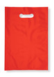 Red plastic bag on white (clipping pah)