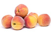 tasty peaches on white
