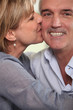 Adult couple kissing