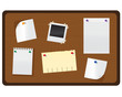 wooden bulletin board