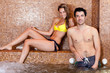 Couple relaxing in a spa