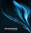 abstract colorfull bright blue wave vector design