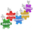 Learning Training Preparing for Achievement People Climbing to G