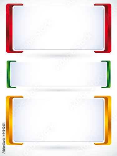 Vector: 3d banner set of color versions. 3d banner set of color versions.