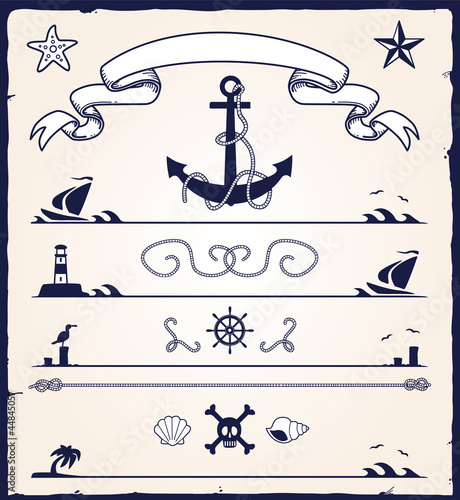 Vector: nautical / marine design elements nautical / marine design elements