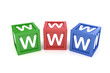 Toy Block with www Letter