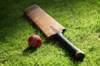 Photo: Cricket bat and ball Cricket bat and ball