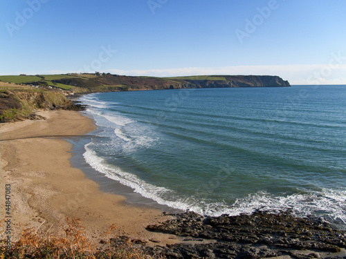 Photo: Beach and ocean at Gerrans Bay, Cornwall, United Kingdom Beach and ocean at Gerrans Bay, Cornwall, United Kingdom