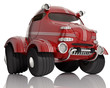 Red car isolated on white background, 3d.