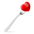 Vector: Fork into heart Fork into heart