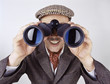 Foto: Mann mit Fernglas Mann mit Fernglas