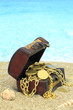 Treasure chest on a beach