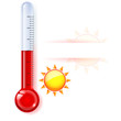 Vector: Thermometer by seasons Thermometer by seasons