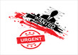 wanted design with stamp urgent