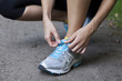 Sportschuh binden
