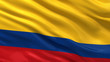 Illustration: Flag of Colombia waving in the wind Flag of Colombia waving in the wind