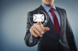 Man with Touchscreen Email