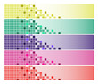 Abstract mosaic banners