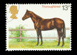 UK stamp featuring a thoroughbred horse, circa 1978