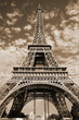Sepia Eiffel tower