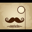 Vector hipster mustache and monocle