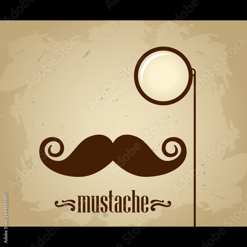Vector: Vector hipster mustache and monocle Vector hipster mustache and monocle