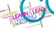 Lead and learn training development tag cloud animation