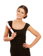 Beautiful woman student with diploma