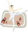 Vecteur : Ballerina and Matryoshka Ballerina and Matryoshka