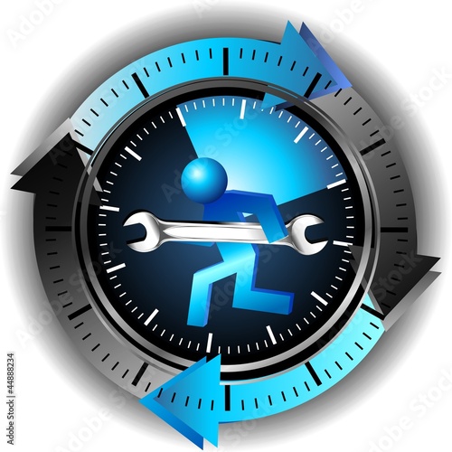 Illustration: 24 hour maintenance logo 24 hour maintenance logo