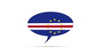 Cape Verde Flag Speech Bubble