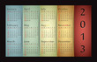 Retro design calendar for 2013.