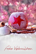Weihnachtskarte mit Winterapfel