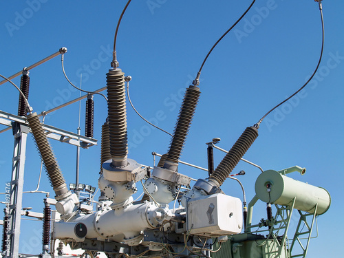 Photo: High voltage electrical substation High voltage electrical substation