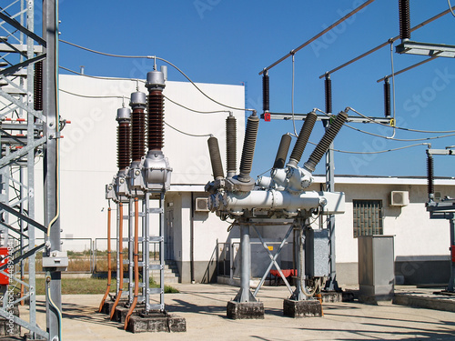 Photo: High voltage electrical substation High voltage electrical substation