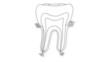 Human Tooth structure animation illustration