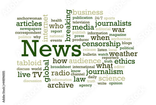 Illustration: News Word Cloud News Word Cloud