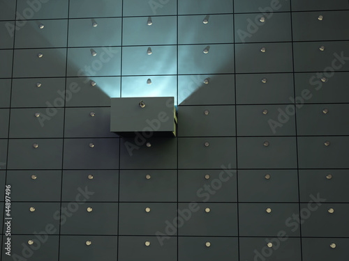 Illustration: glowing cell in safety deposit box glowing cell in safety deposit box