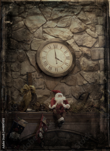Photo: Antique Christmas Mantle Antique Christmas Mantle