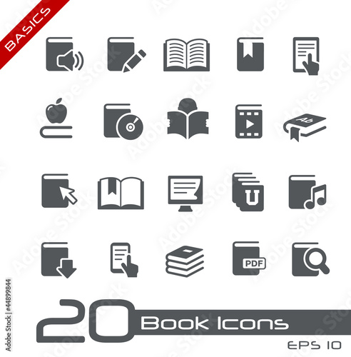 Vector: Book Icons // Basics Series Book Icons // Basics Series