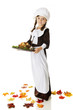 Pilgrim Serving Thanksgiving Dinner