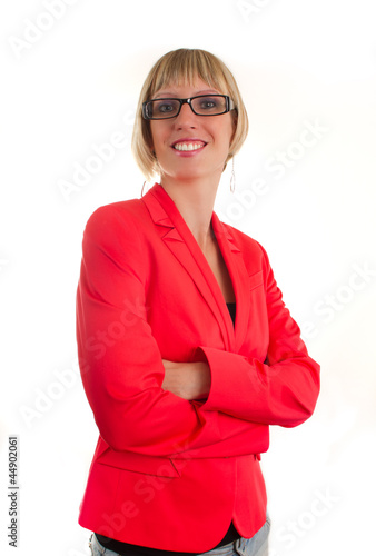 Photo: Portrait of young busines woman with glasses Portrait of young busines woman with glasses