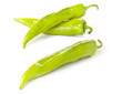 Hot chili peppers isolated on white