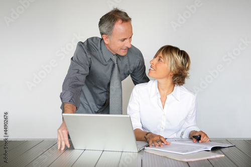 Photo: Husband and wife making eye contact Husband and wife making eye contact
